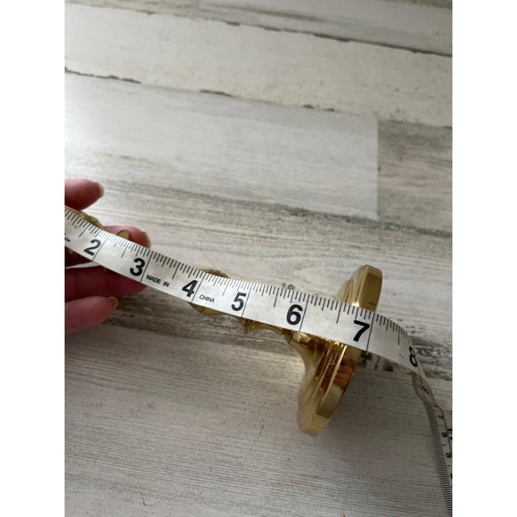 Heavy cast brass look taper candlestick - Picture 4 of 5